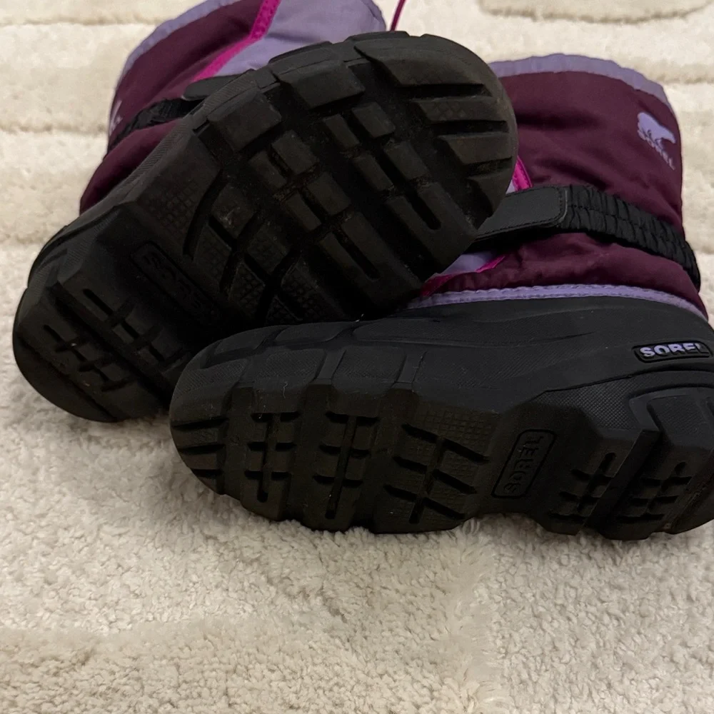 Sorel Kids' Plum and Black Snow Boots - Picture 7 of 7